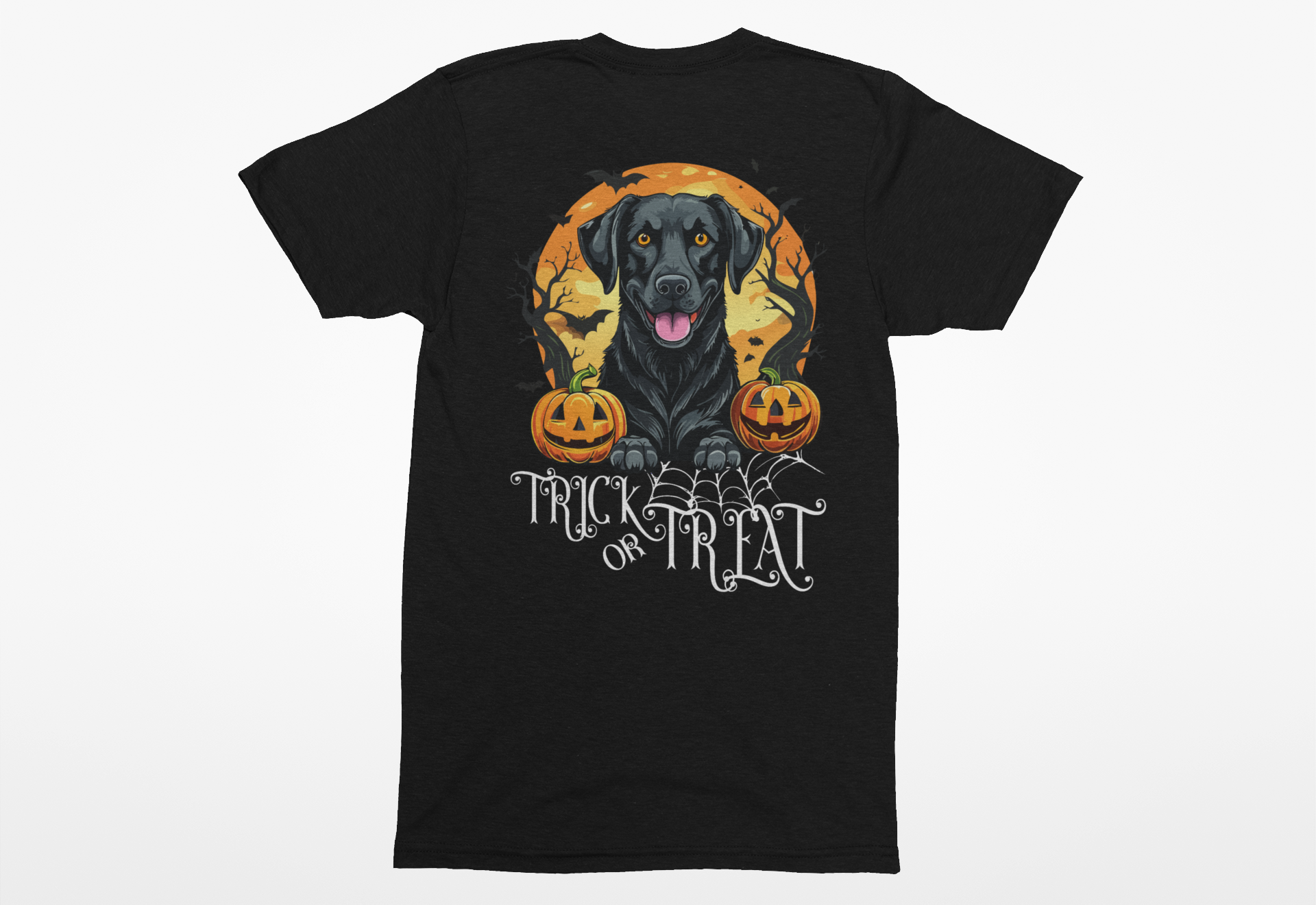 Black Lab Trick-or-Treat Tee | Halloween Dog Lover T-Shirt