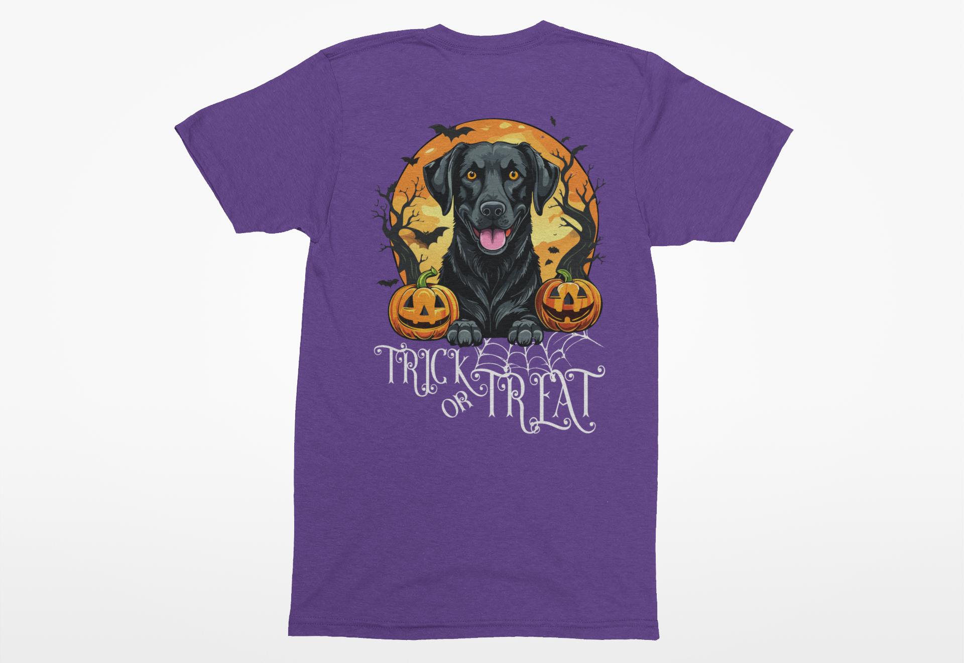 Black Lab Trick-or-Treat Tee | Halloween Dog Lover T-Shirt - Image 3