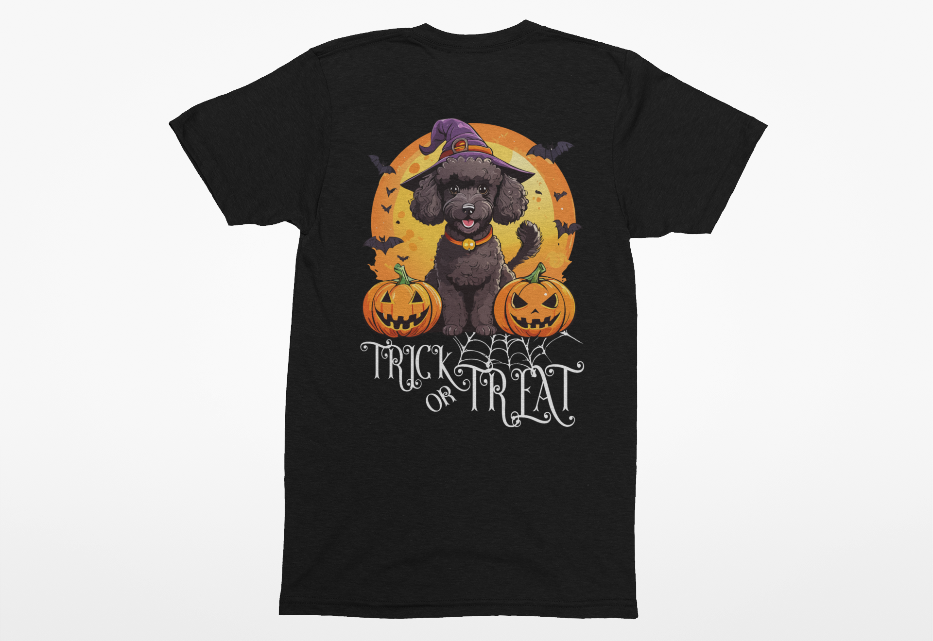 Poodle Trick-or-Treat Tee | Halloween Dog Lover T-Shirt - Image 6