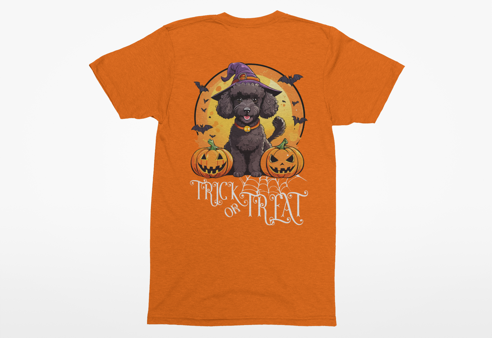 Poodle Trick-or-Treat Tee | Halloween Dog Lover T-Shirt - Image 4