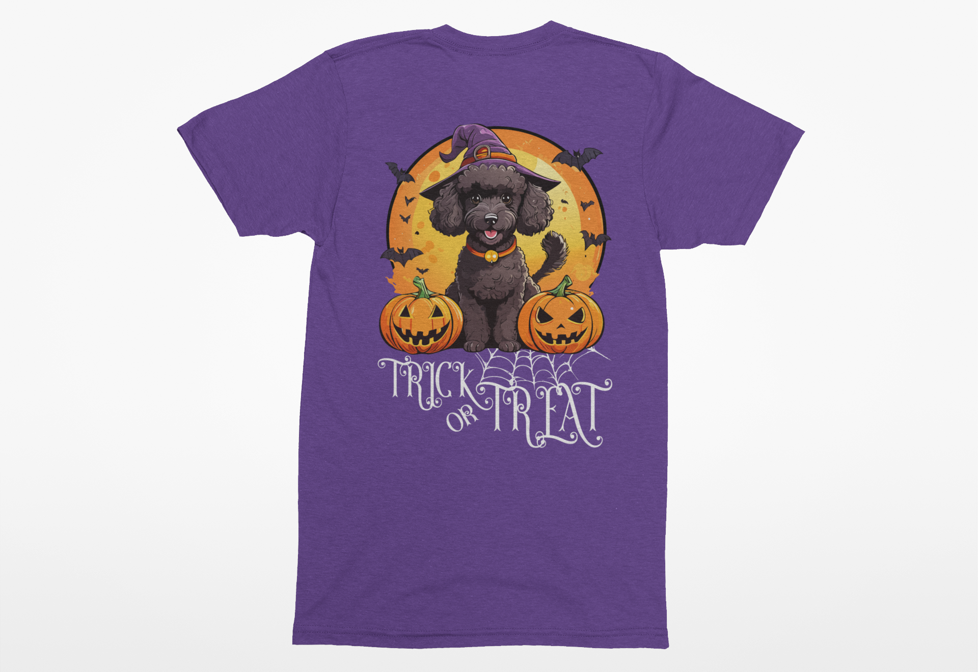 Poodle Trick-or-Treat Tee | Halloween Dog Lover T-Shirt - Image 5
