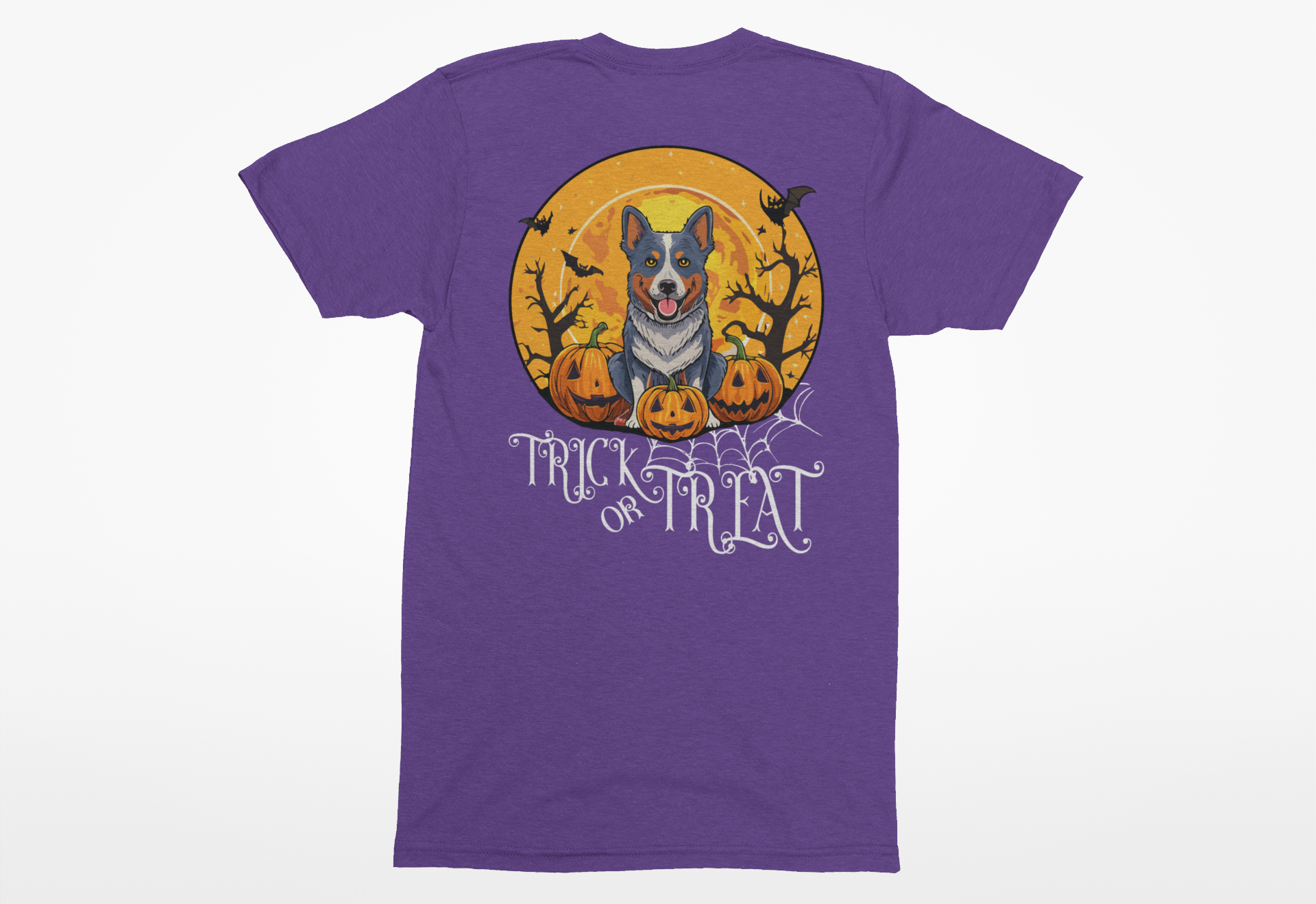 Blue Heeler Trick-or-Treat Tee | Halloween Dog Lover T-Shirt - Image 2
