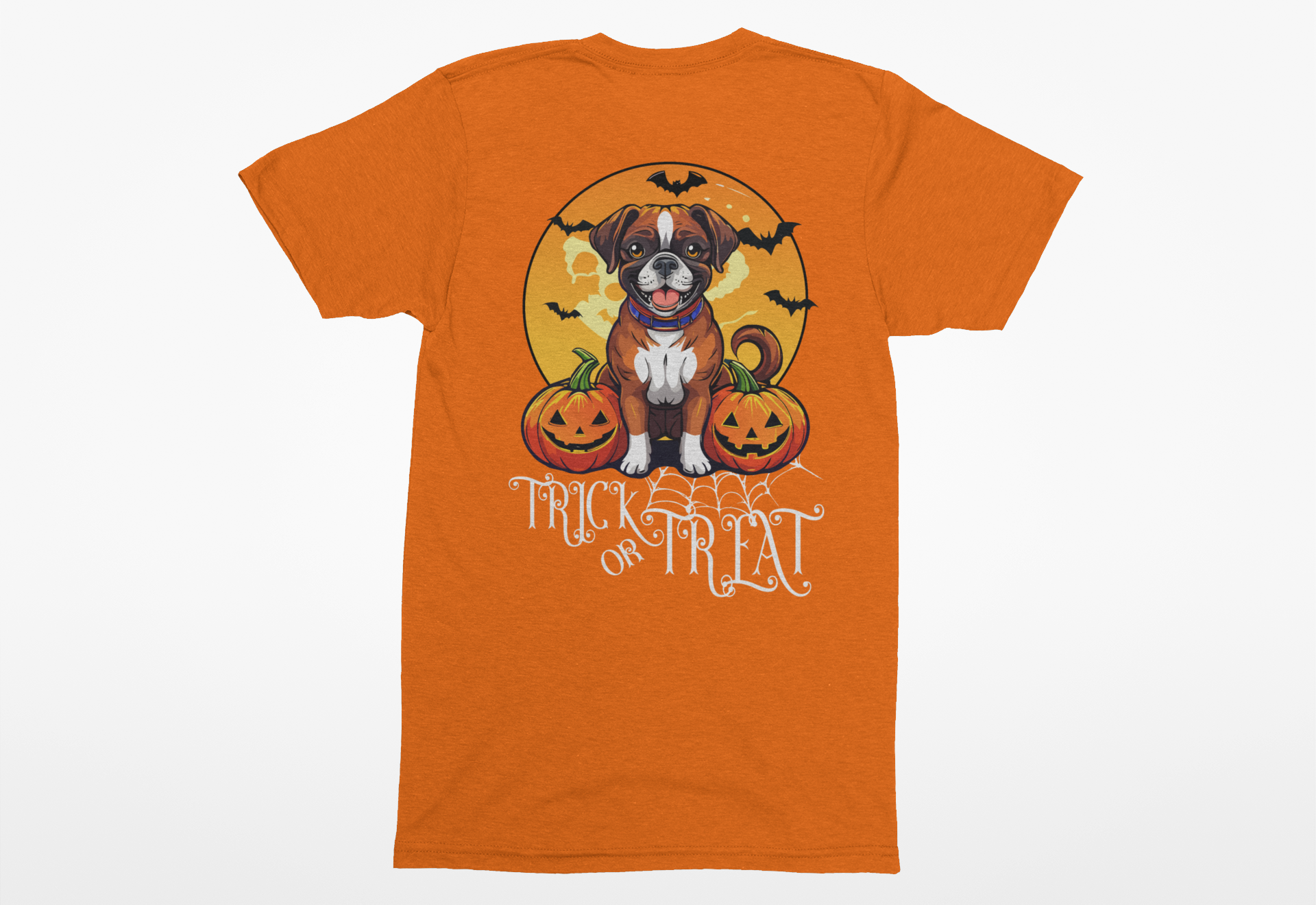 Boxer Trick-or-Treat Tee | Halloween Dog Lover T-Shirt - Image 2
