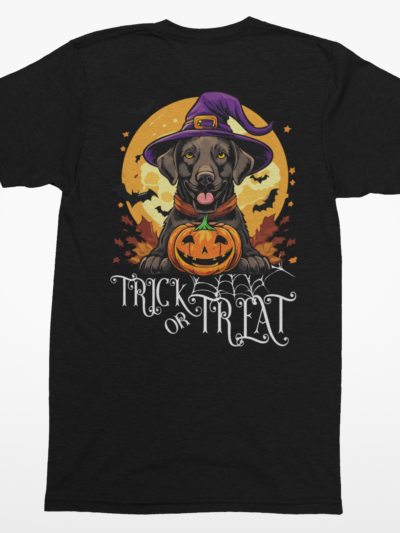 Chocolate Lab Trick-or-Treat Tee | Halloween Dog Lover T-Shirt