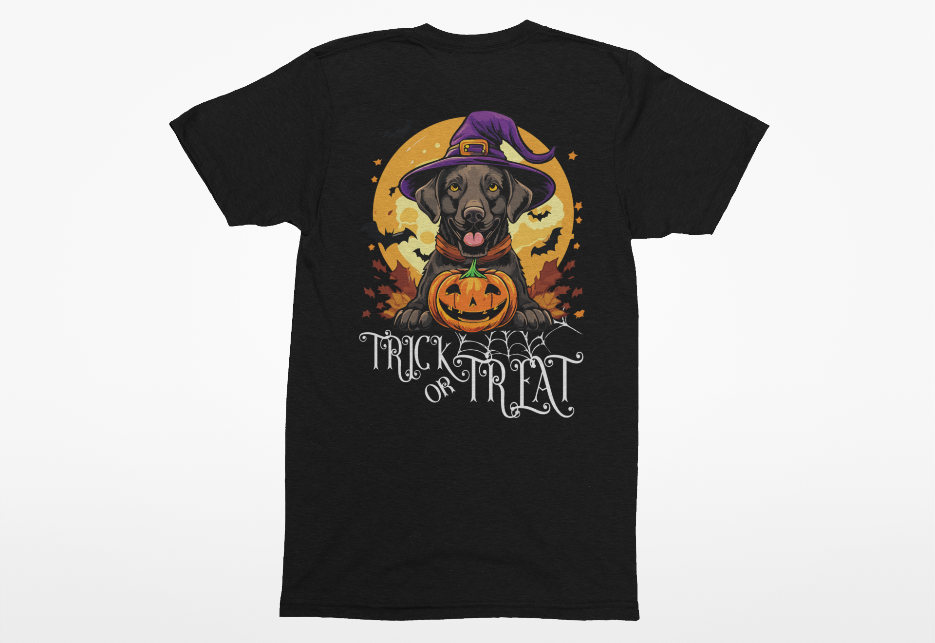 Chocolate Lab Trick-or-Treat Tee | Halloween Dog Lover T-Shirt