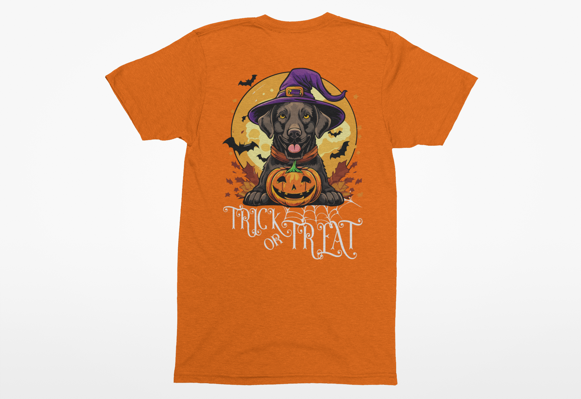 Chocolate Lab Trick-or-Treat Tee | Halloween Dog Lover T-Shirt - Image 3