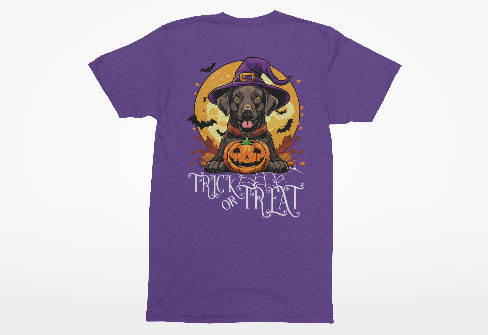 Chocolate Lab Trick-or-Treat Tee | Halloween Dog Lover T-Shirt - Image 2