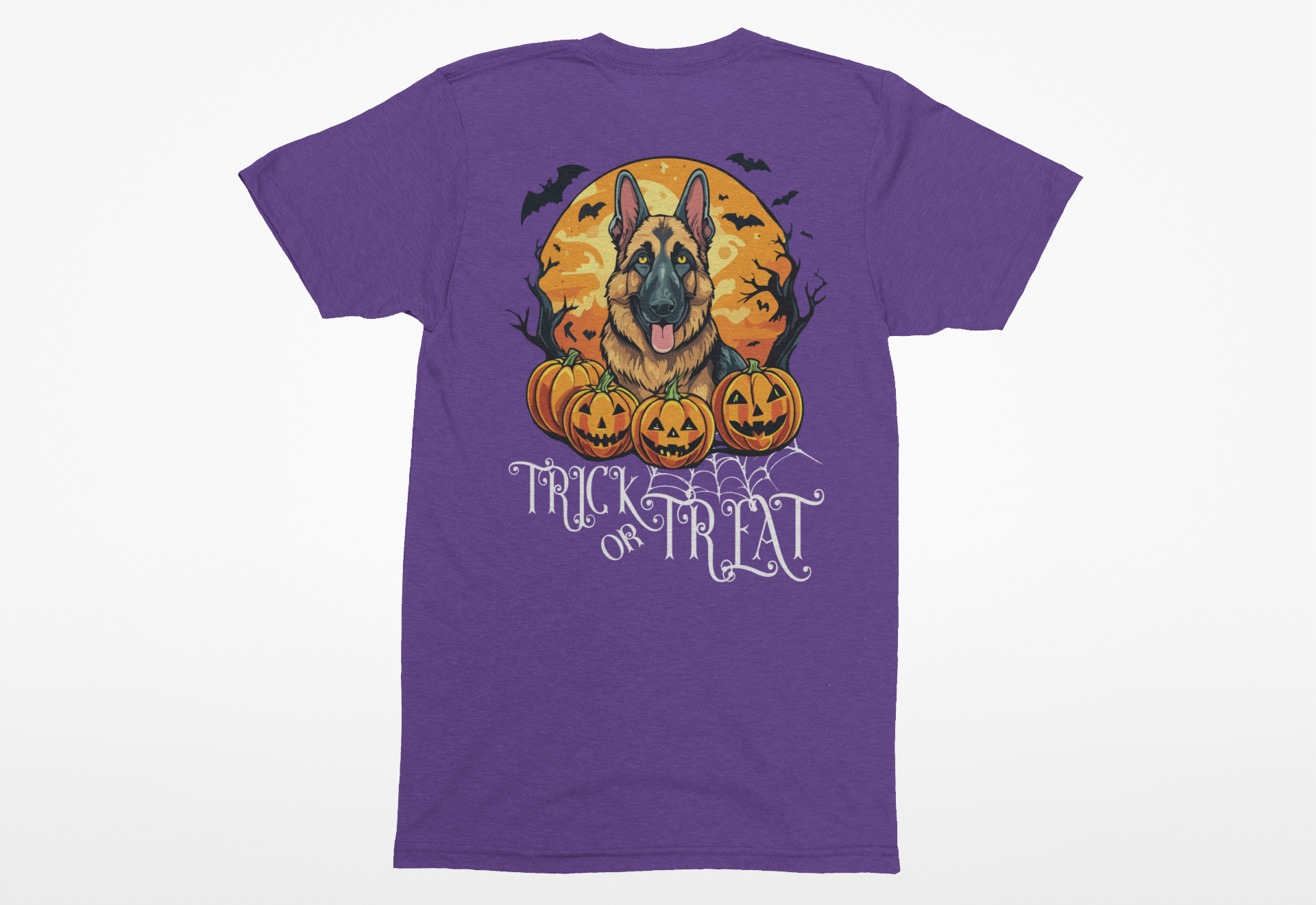 German Shepherd Trick-or-Treat Tee | Halloween Dog Lover T-Shirt - Image 2