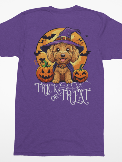 Goldendoodle Trick-or-Treat Tee | Halloween Dog Lover T-Shirt