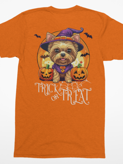 Yorkie Trick-or-Treat Tee | Halloween Dog Lover T-Shirt