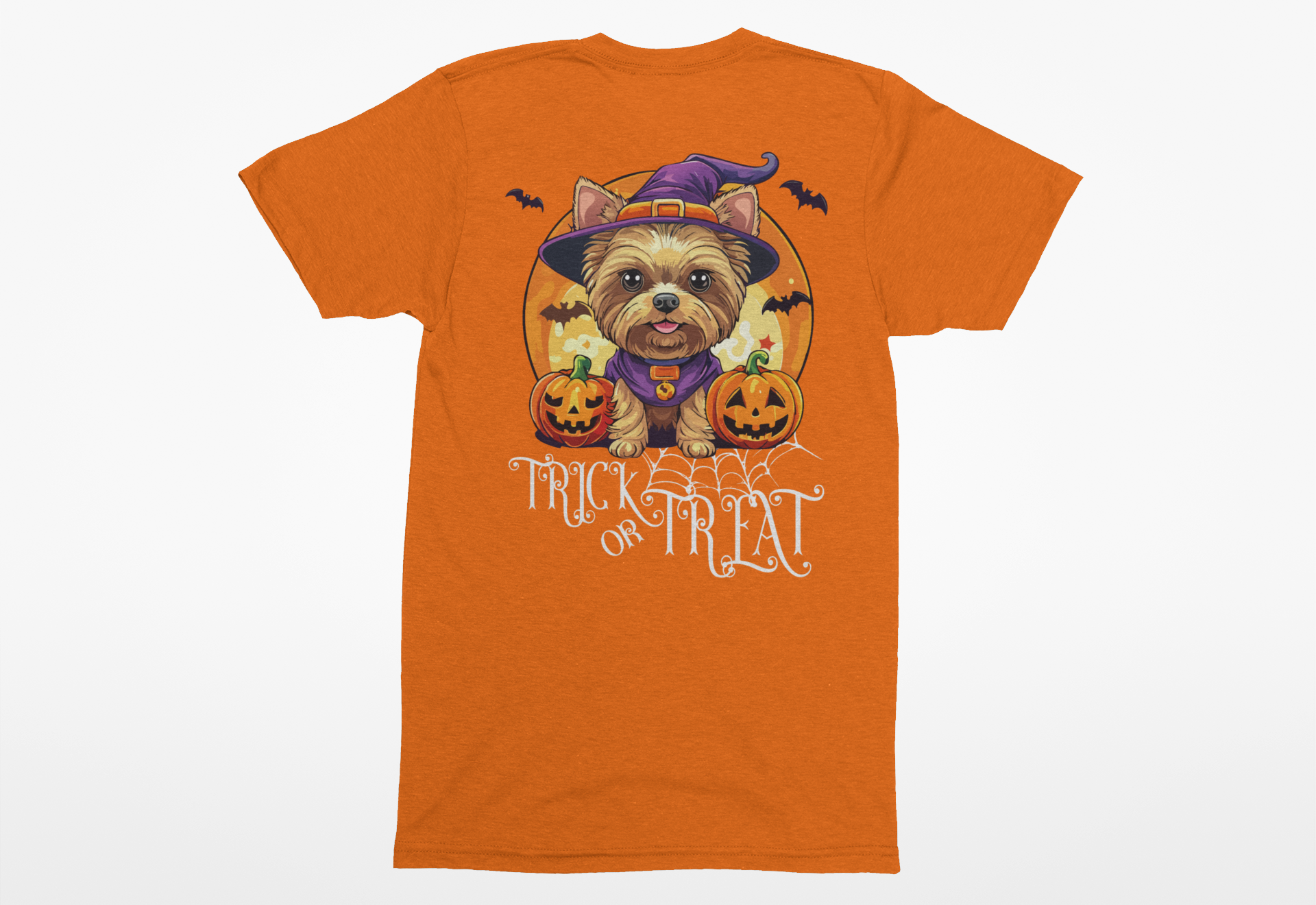 Yorkie Trick-or-Treat Tee | Halloween Dog Lover T-Shirt